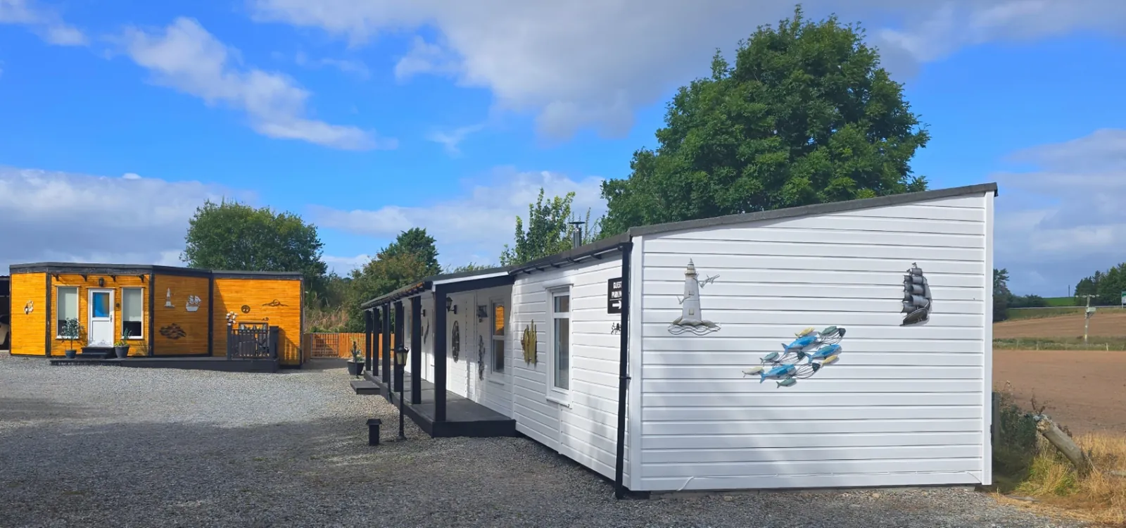 The Meadows chalets set in 1.7 acres of grounds