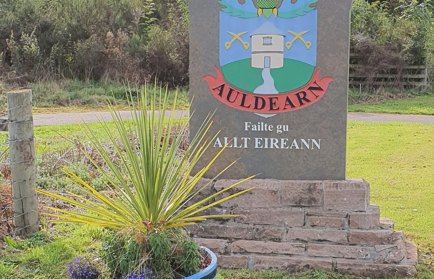 Welcome to Auldearn village sign
